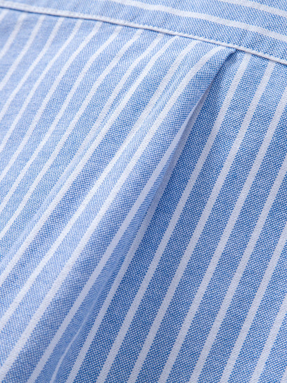 Cowboy Embroidery Cotton Stripe Shirt