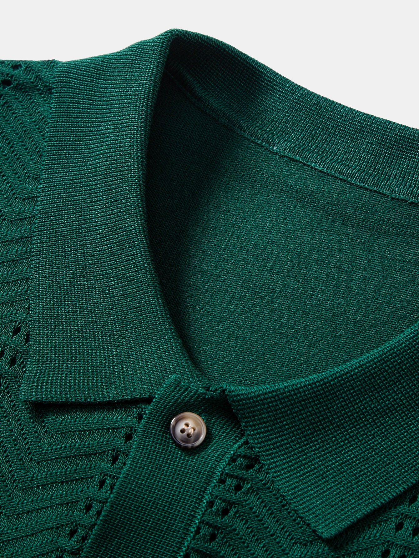 Textured Jacquard Button Up Knit Shirt