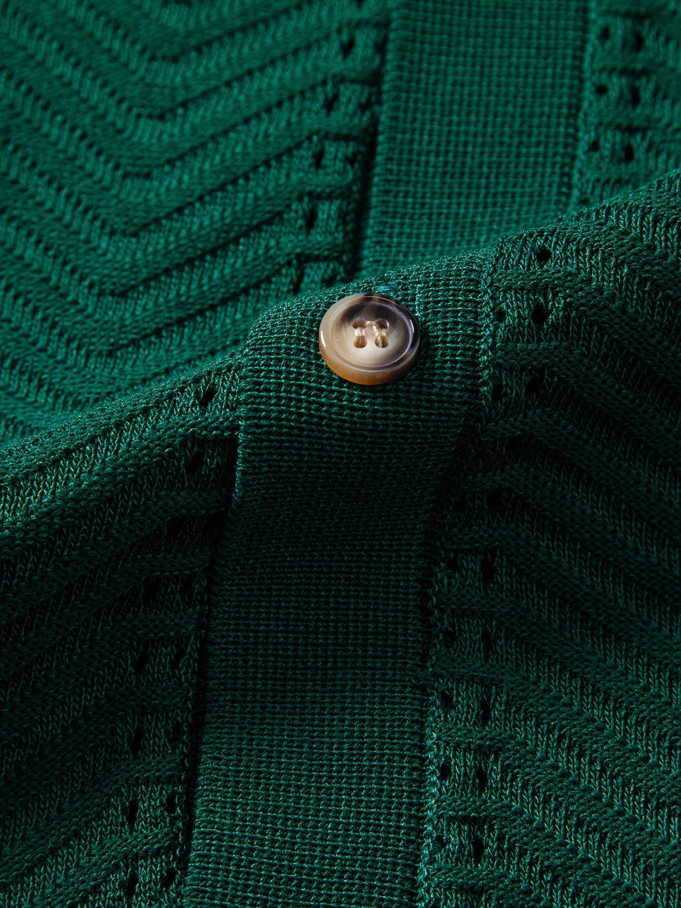 Textured Jacquard Button Up Knit Shirt