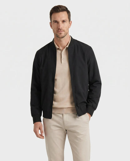 Men’s Refined Suede Bomber Jacket