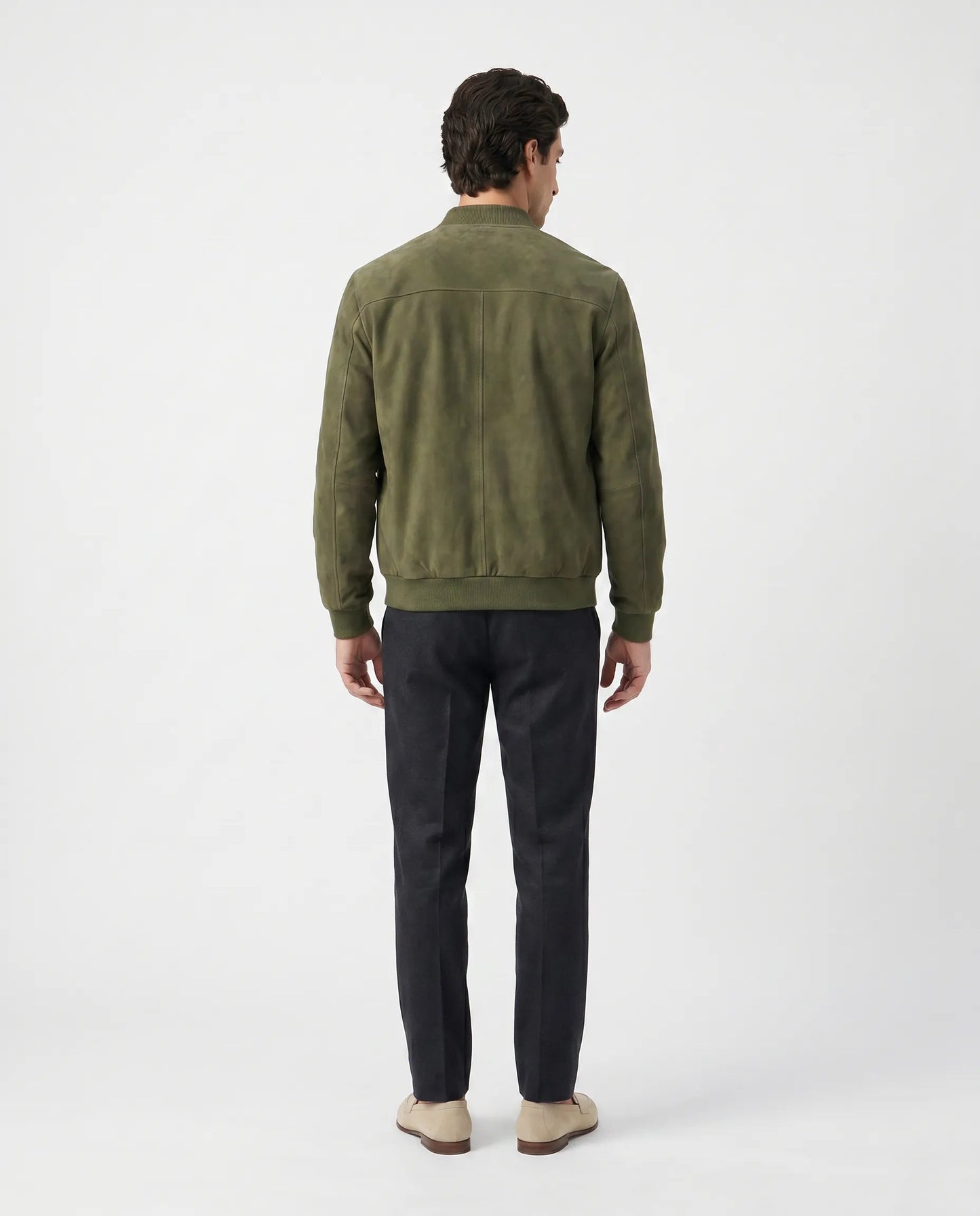 Men’s Refined Suede Bomber Jacket