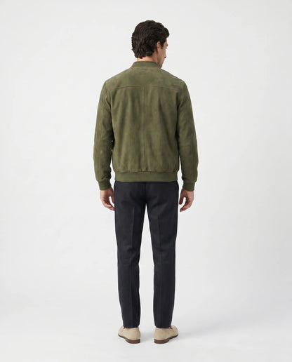 Men’s Refined Suede Bomber Jacket