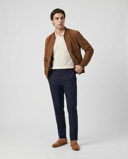 Men’s Refined Suede Bomber Jacket