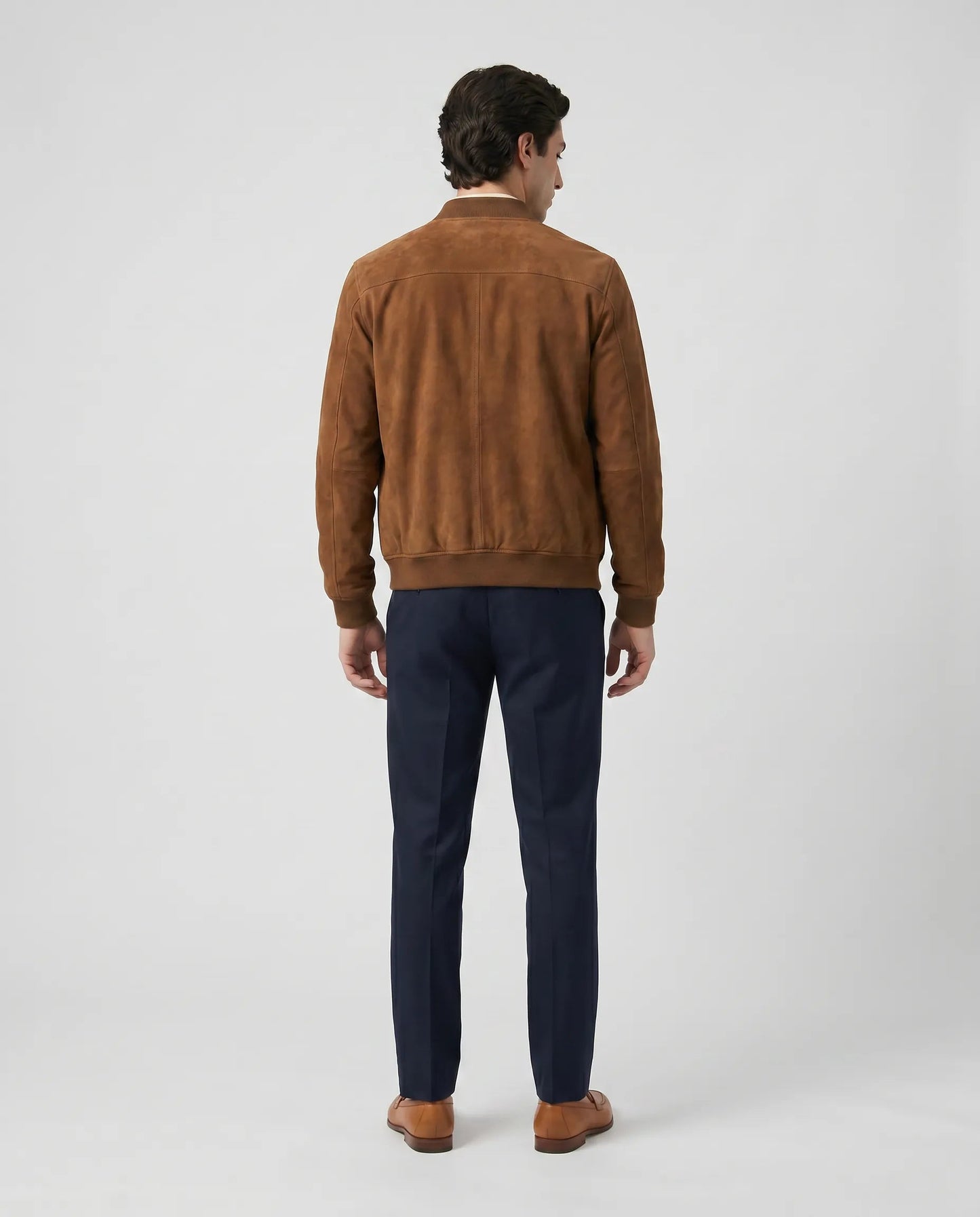 Men’s Refined Suede Bomber Jacket