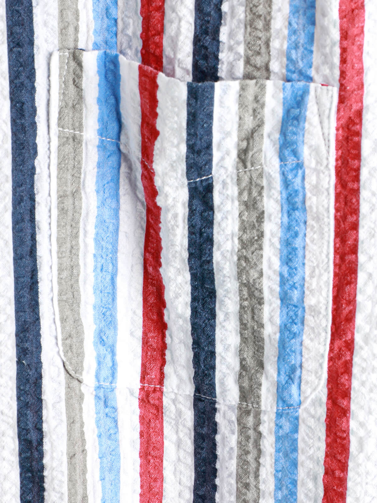 Men's Casual 100% Cotton Striped Pocket Hawaiian Holiday Button Up Short Sleeve Shirt