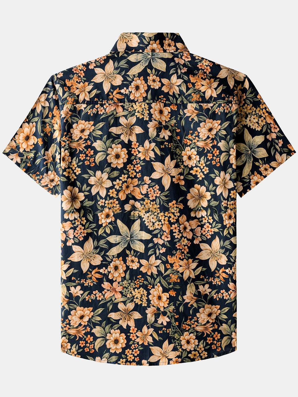 Men’s Floral Short Sleeve Button Down Breathable Cool Resort Summer Shirt