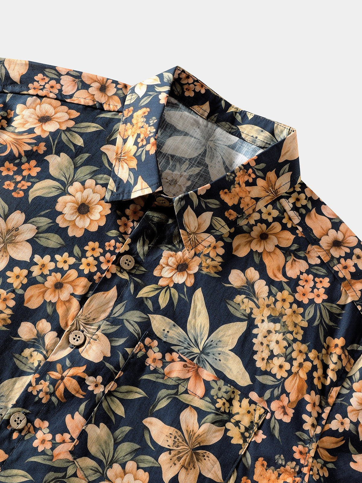 Men’s Floral Short Sleeve Button Down Breathable Cool Resort Summer Shirt