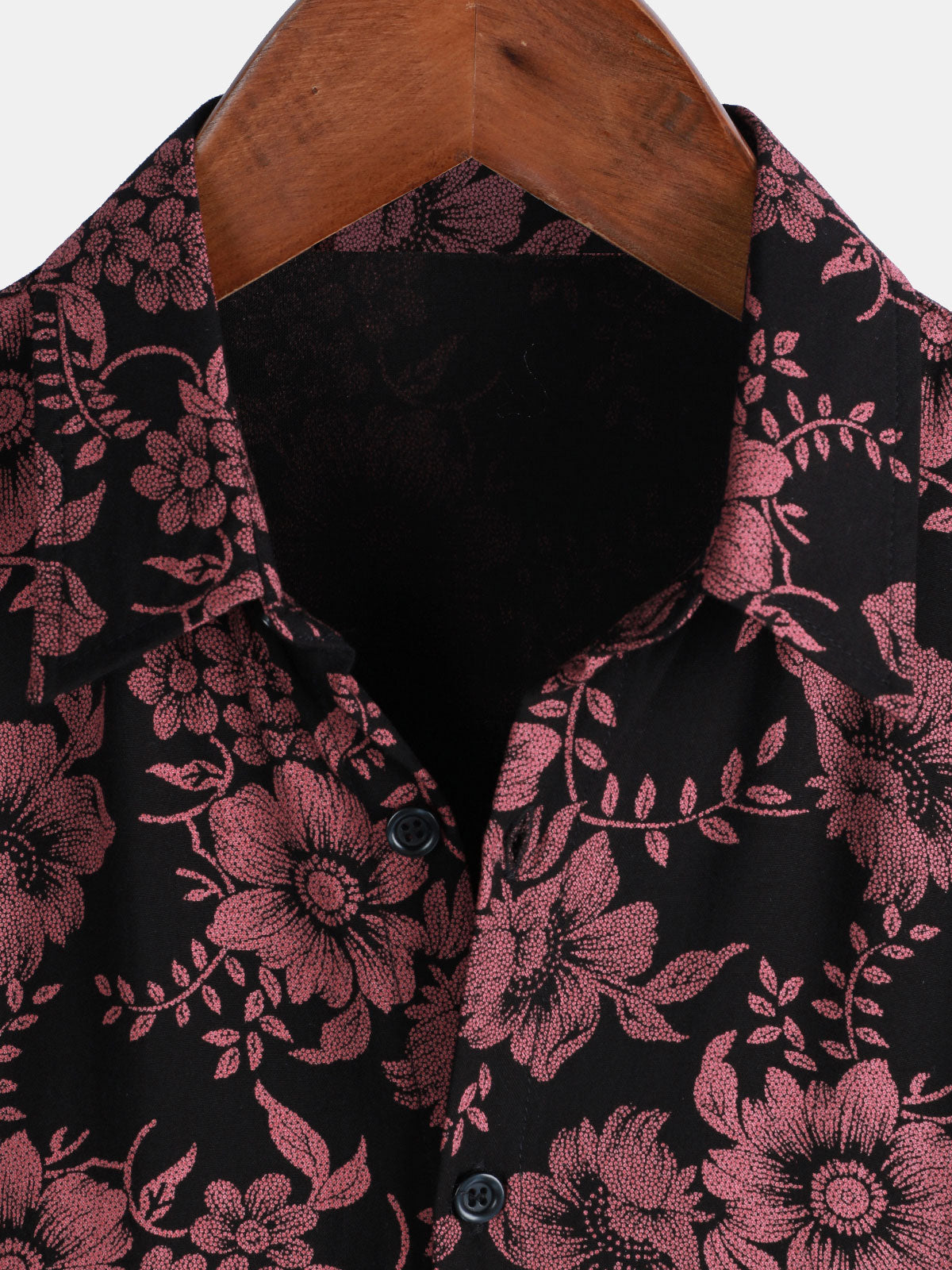 Men's Floral Print Vintage Flower Holiday Breathable Button Up Hawaiian Short Sleeve Shirt