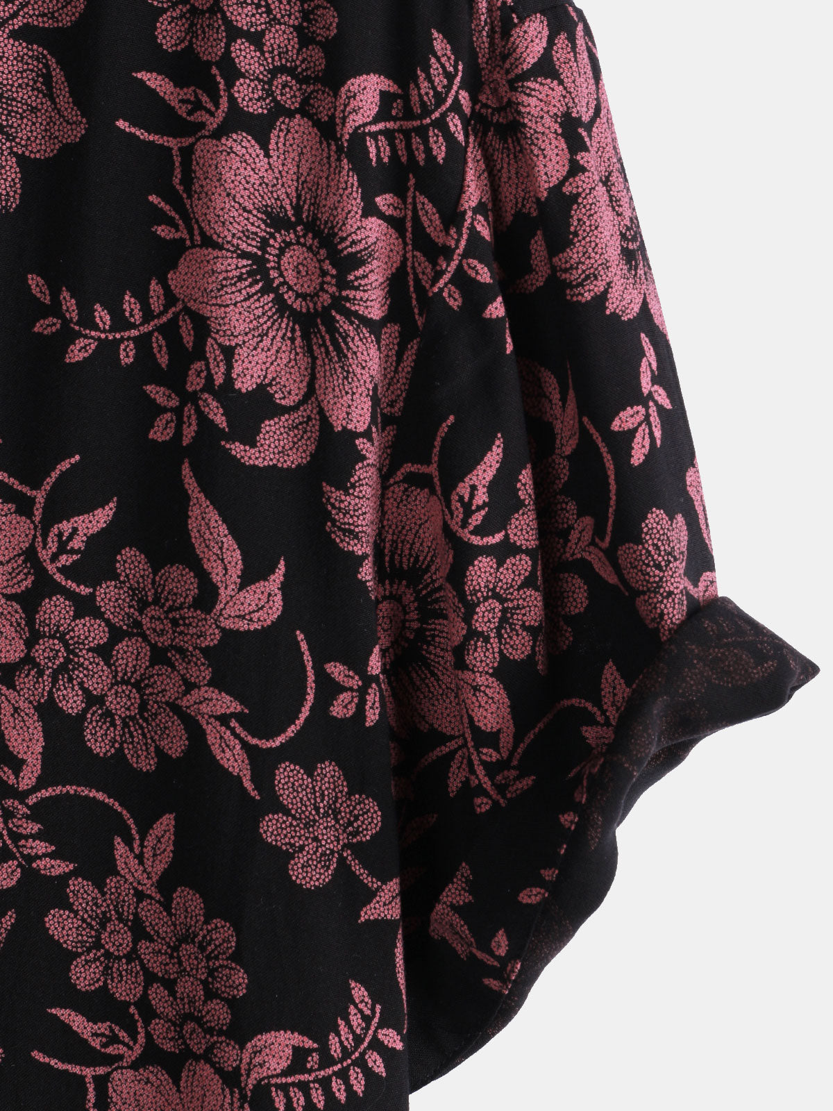Men's Floral Print Vintage Flower Holiday Breathable Button Up Hawaiian Short Sleeve Shirt