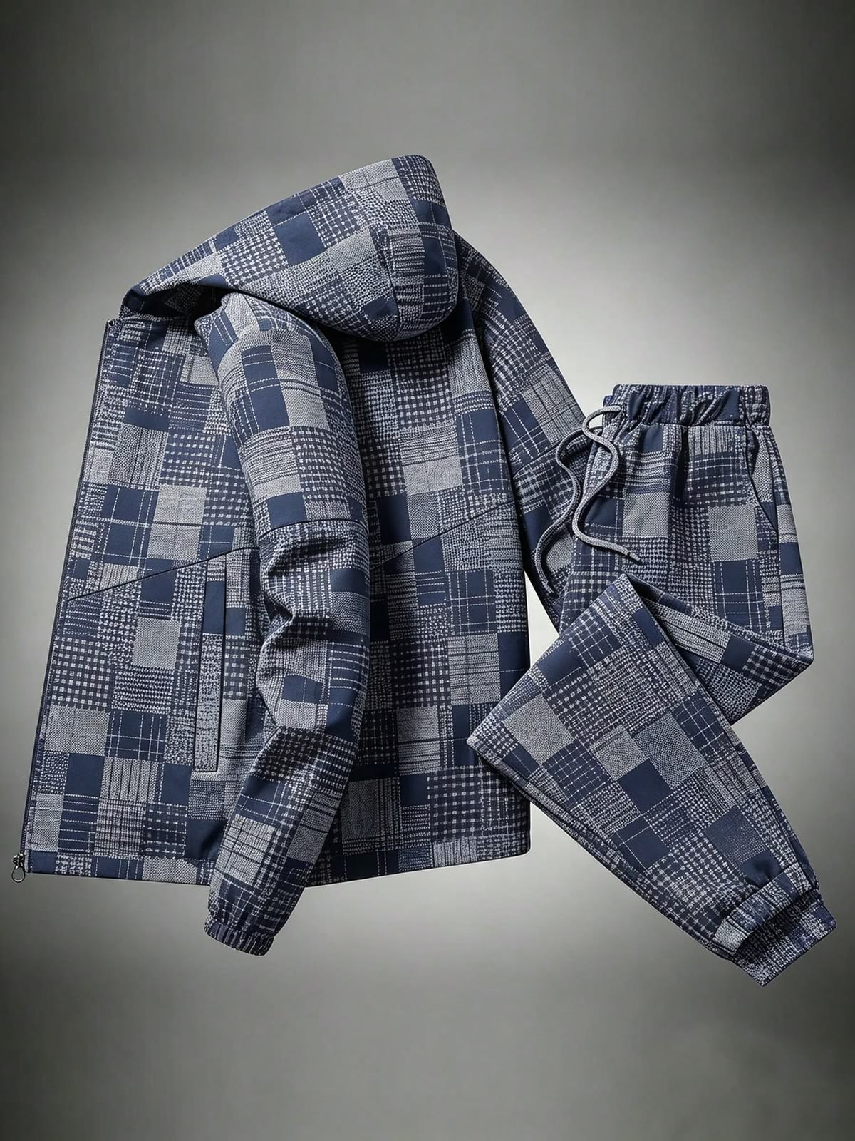 Men's Baroque Print Jacket and Trousers 2 Piece Set
