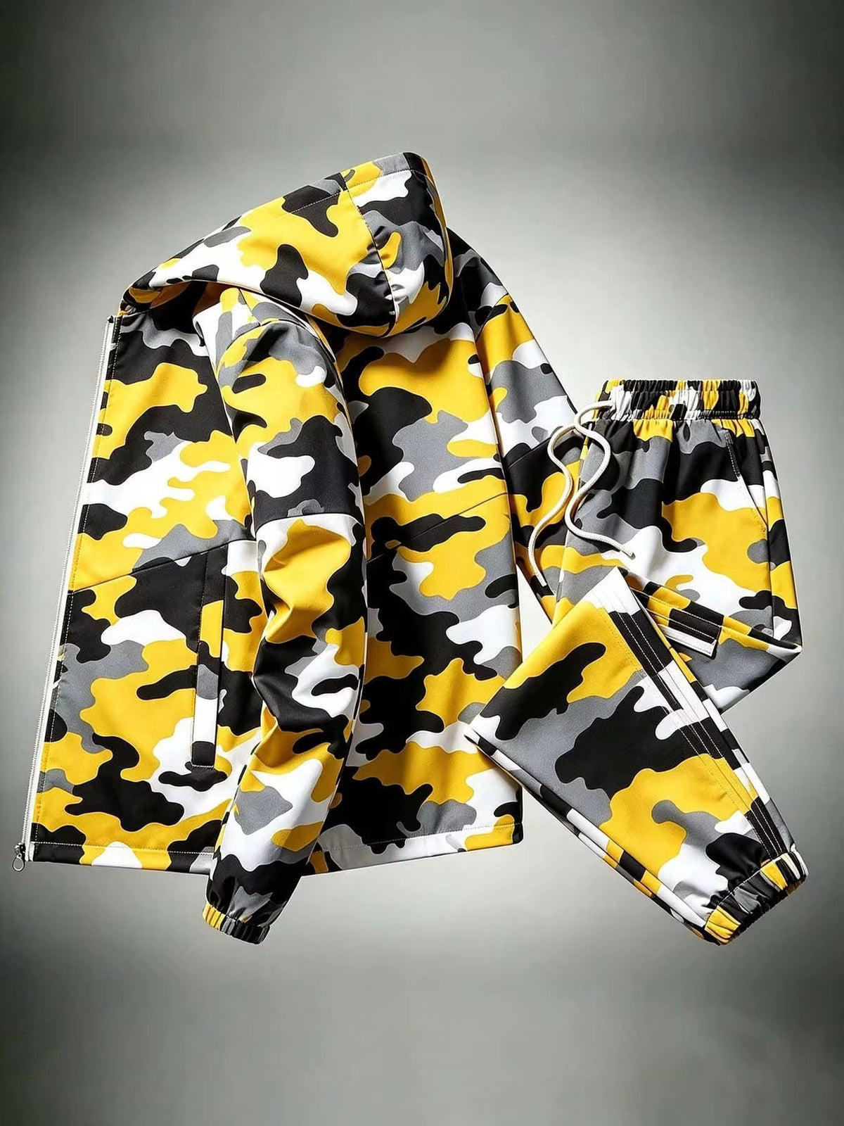 Men's Abstract Print Jacket and Trousers 2 Piece Set