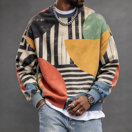 Men's Color Block Graphic Sweatshirt