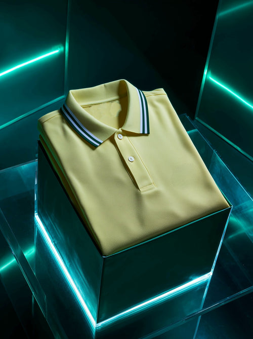 Men's Business Casual Button Short Sleeve Polo Shirt