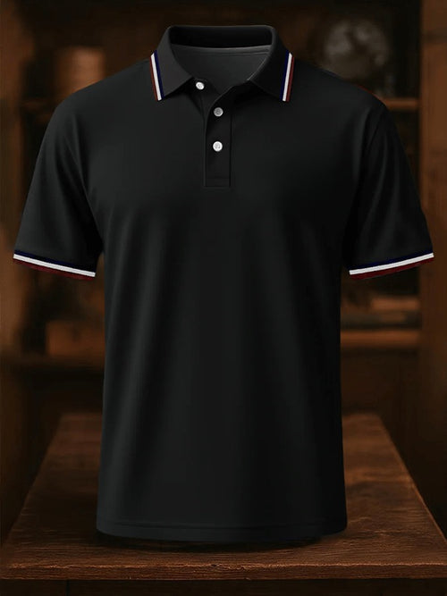 Men's Retro Business Design Printed Casual POLO Shirt