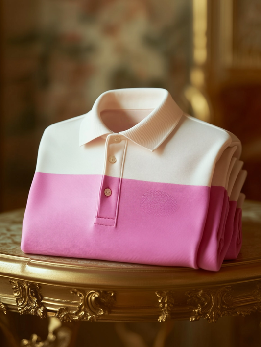 Men's Business Casual Button Old Money Short Sleeve Polo Shirt
