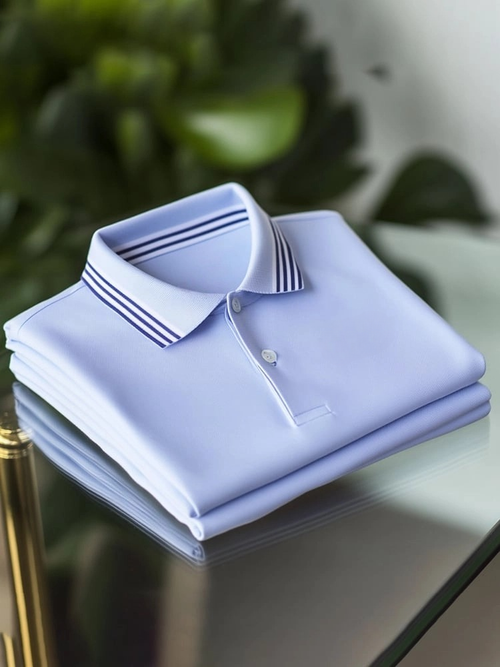 Men's Classic Business Logo Button Short Sleeve Polo Shirt