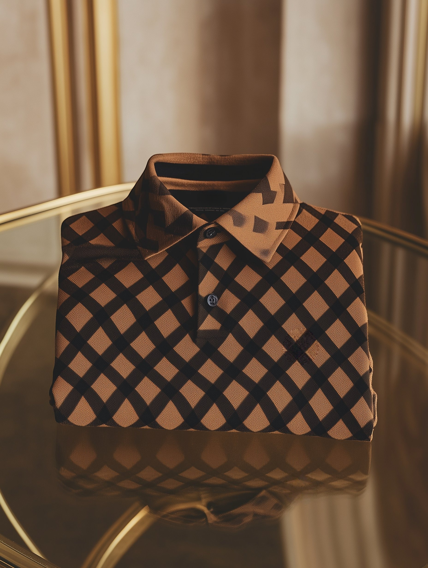 Men's Business Casual Button Old Money Short Sleeve Polo Shirt