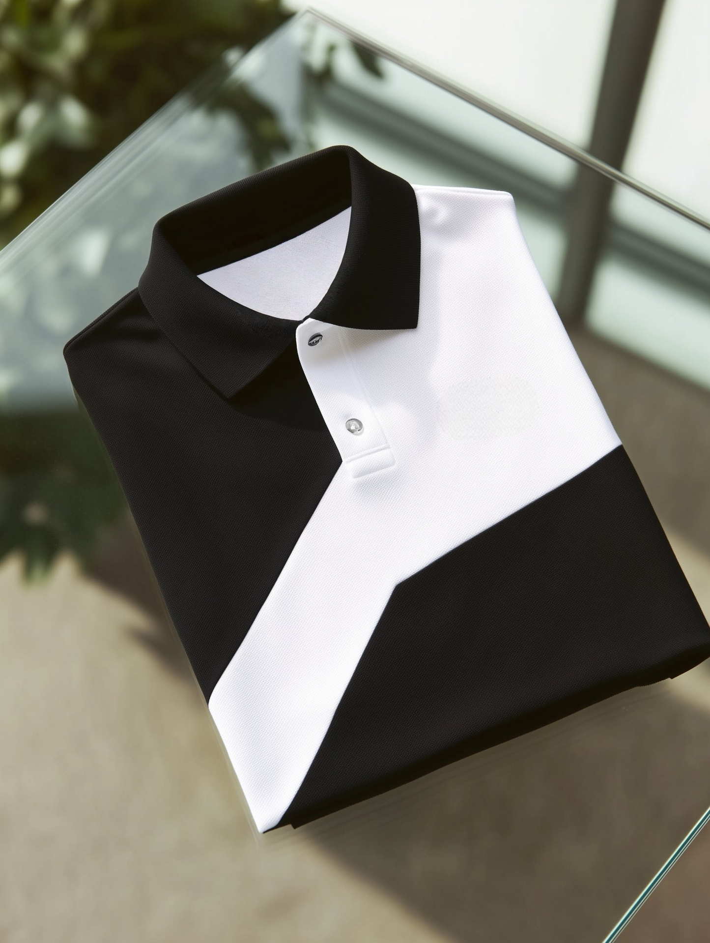 Men's Business Casual Button Old Money Short Sleeve Polo Shirt