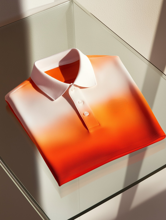 Men's Classic Business Logo Button Short Sleeve Polo Shirt
