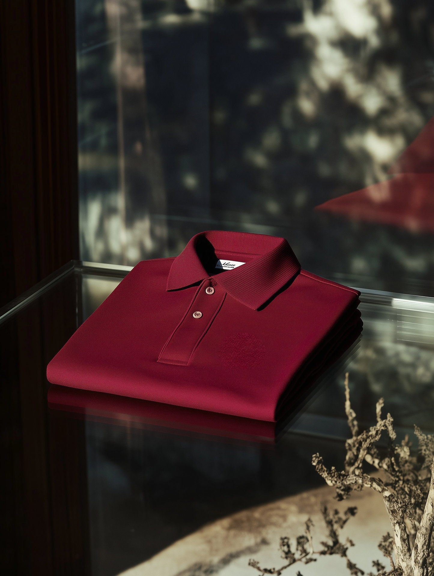 Men's Classic Business Logo Button Short Sleeve Polo Shirt
