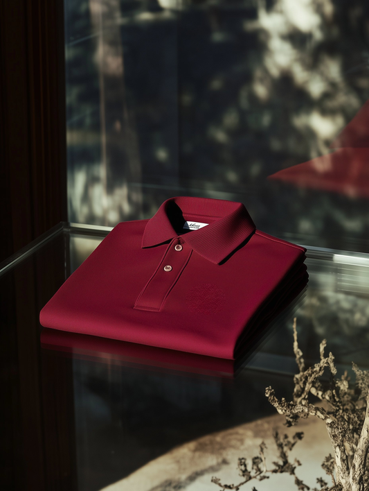Men's Classic Business Logo Button Short Sleeve Polo Shirt