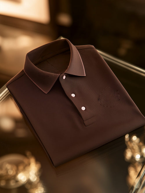 Men's Classic Business Old Money Button Short Sleeve Polo Shirt