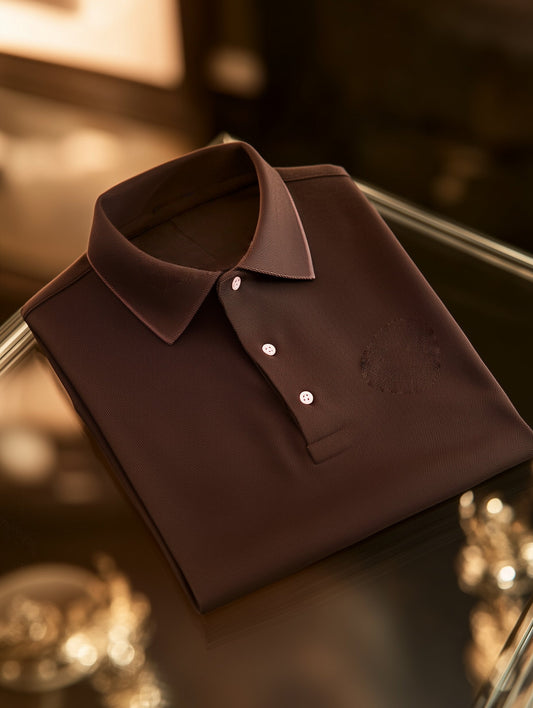 Men's Classic Business Old Money Button Short Sleeve Polo Shirt