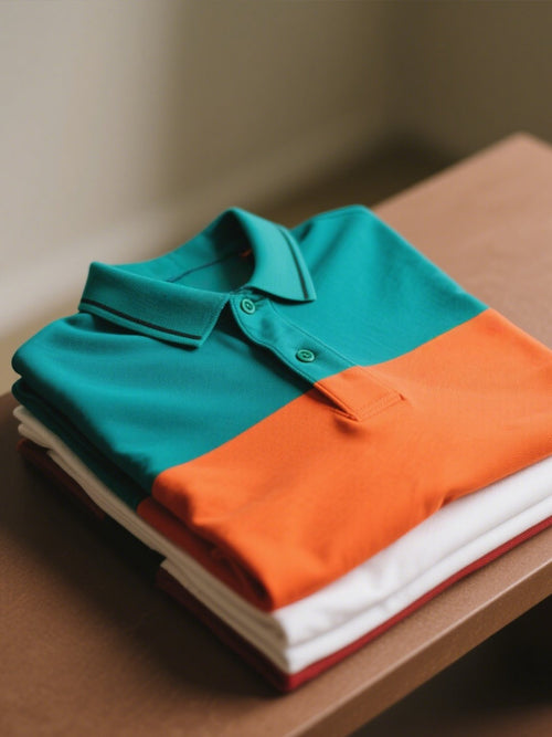 Men's Business Casual Button Short Sleeve Polo Shirt