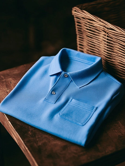 Men's Classic Business Old Money Button Pocket Short Sleeve Polo Shirt