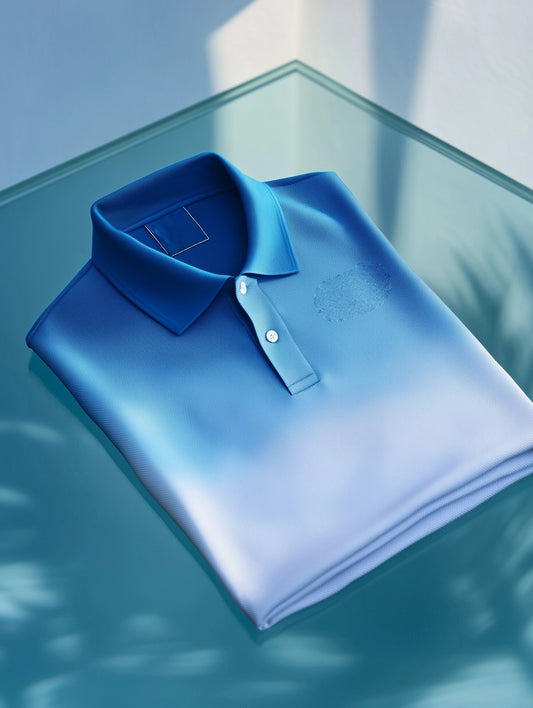 Men's Classic Business Logo Button Short Sleeve Polo Shirt