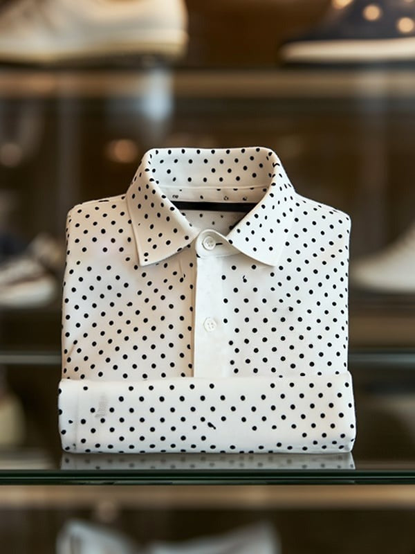 Men's Classic Business Logo Button Short Sleeve Polo Shirt