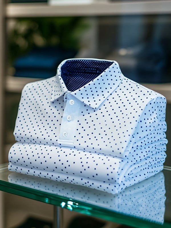 Men's Classic Business Logo Button Short Sleeve Polo Shirt
