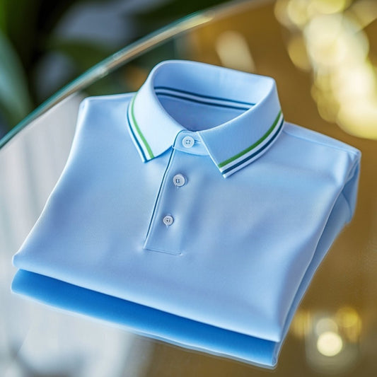 Men's Business Casual    Embroidered Button Short Sleeve Polo Shirt