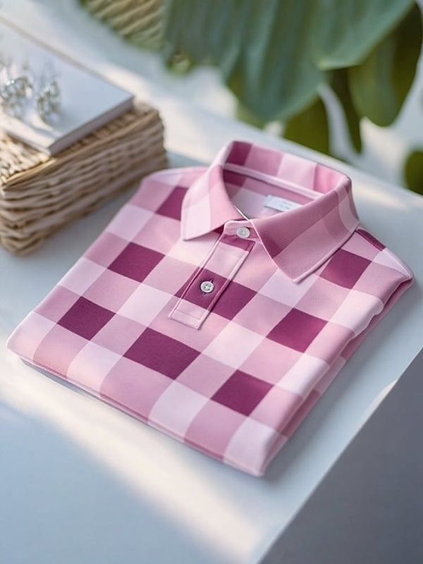 Men's Classic Business Logo Button Short Sleeve Polo Shirt