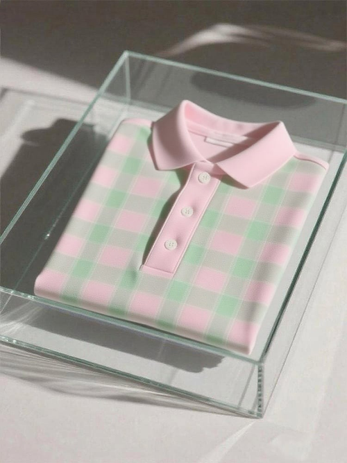 Men's Business Casual Logo Button Short Sleeve Polo Shirt