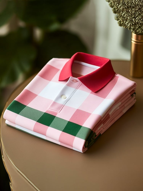 Men's Classic Business Logo Button Short Sleeve Polo Shirt