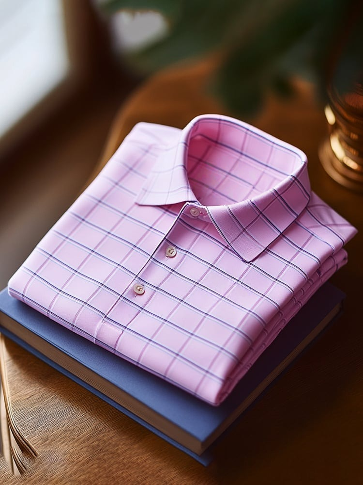 Men's Classic Business Logo Button Short Sleeve Polo Shirt