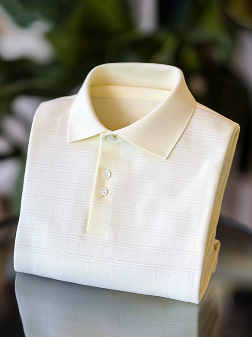 Men's Classic Business Logo Button Short Sleeve Polo Shirt