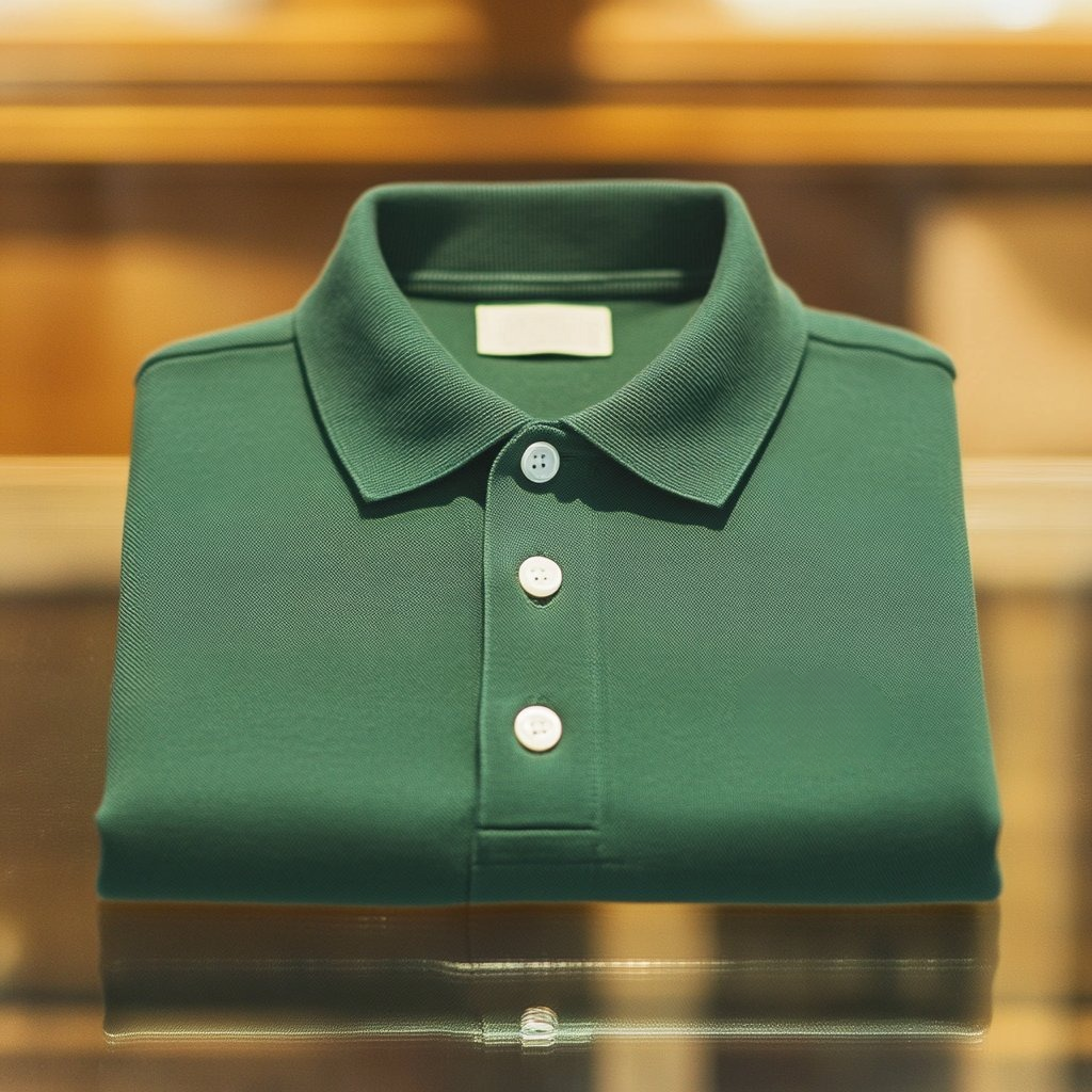 Men's Business Casual Embroidered    Button Short Sleeve Polo Shirt