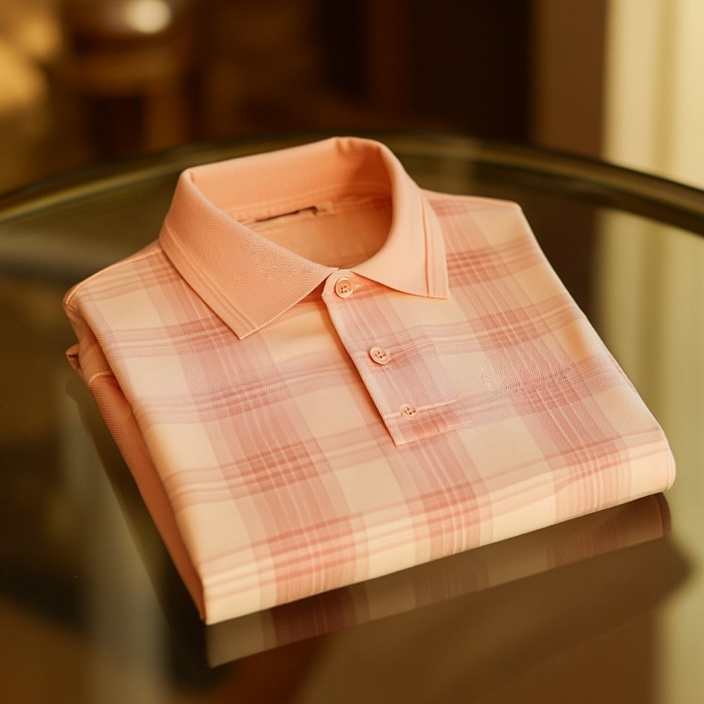 Men's Business Casual Embroidered    Button Short Sleeve Polo Shirt