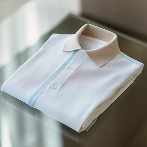 Men's Business Casual Embroidered    Button Short Sleeve Polo Shirt