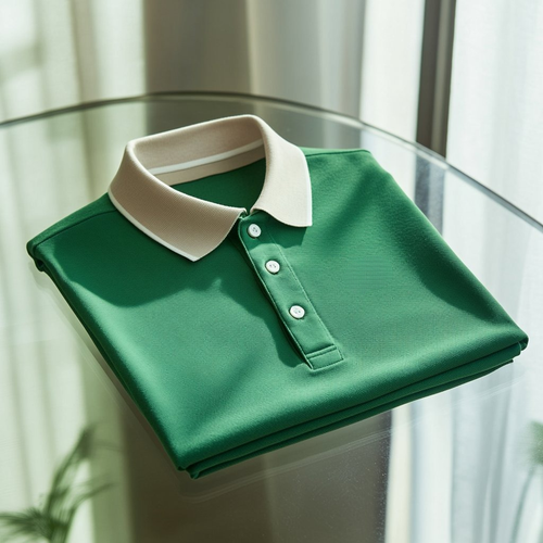 Men's Business Casual Embroidered    Button Short Sleeve Polo Shirt