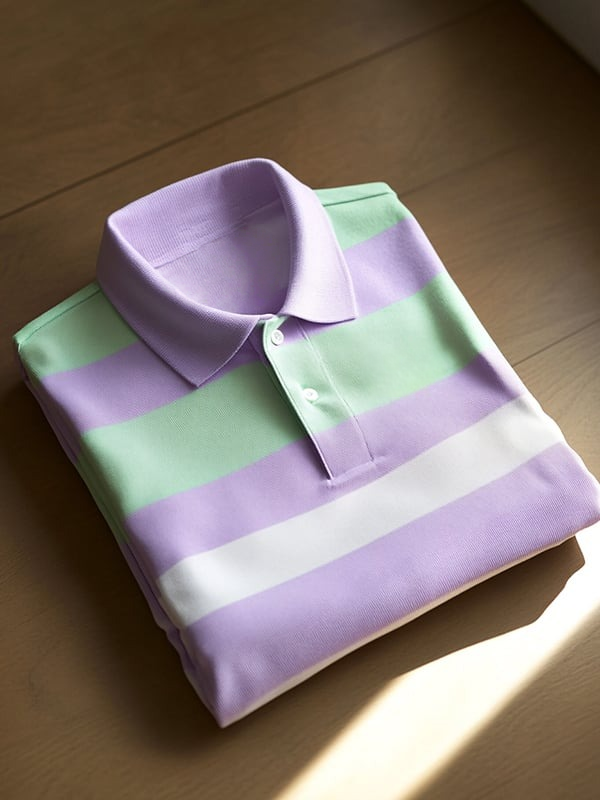 Men's Classic Business Logo Button Short Sleeve Polo Shirt
