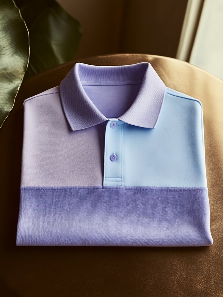 Men's Classic Business Logo Button Short Sleeve Polo Shirt
