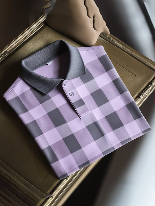 Men's Classic Business Logo Button Short Sleeve Polo Shirt