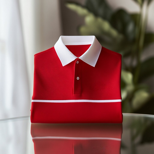 Men's Business Casual Embroidered    Button Short Sleeve Polo Shirt