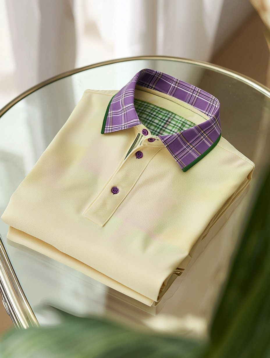 Men's Business Casual Embroidered    Button Short Sleeve Polo Shirt