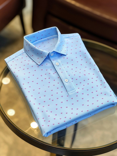 Men's Business Casual Embroidered    Button Short Sleeve Polo Shirt
