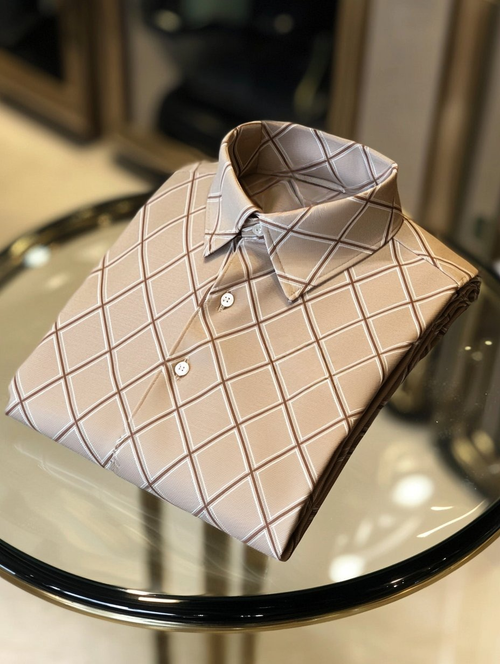 Men's Business Casual Embroidered    Button Short Sleeve Polo Shirt