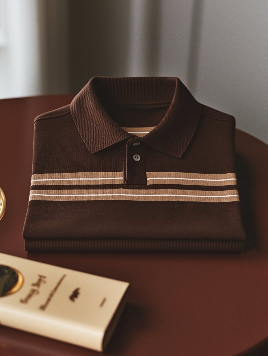 Men's Business Casual Fish Embroidered Button Short Sleeve Polo Shirt
